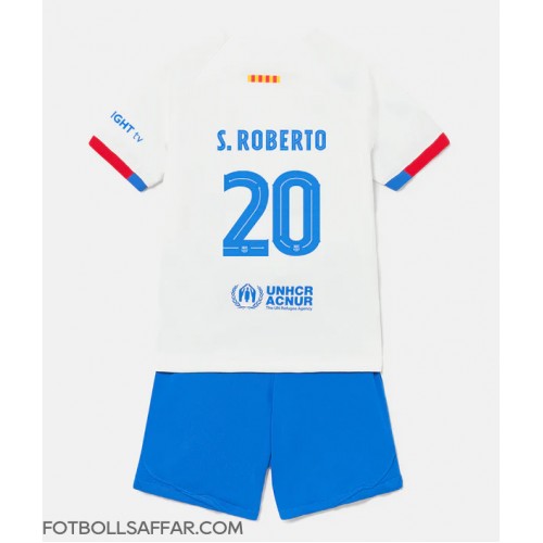 Barcelona Sergi Roberto #20 Bortadräkt Barn 2023-24 Kortärmad (+ Korta byxor)